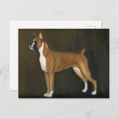 Boxer Dog Art Postcard Postkarte (Vorne/Hinten)