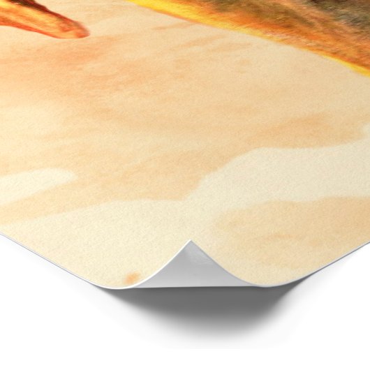 Boxer Dog Art Poster (Ecke)