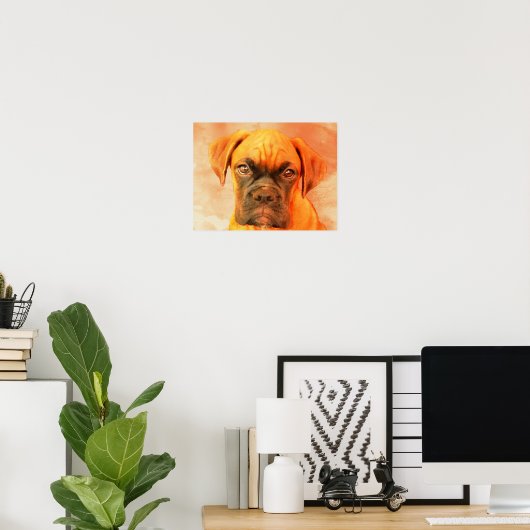 Boxer Dog Art Poster (Heimbüro)