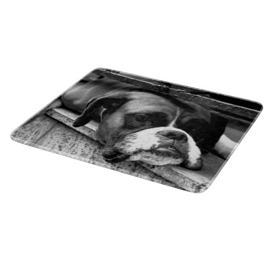 Boxer Dog auf Windows cbcnm Schneidebrett (Ecke)
