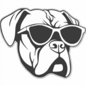 Boxer Dog Aufkleber (Vorderseite)