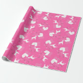 Boxer Dog Baby Dusche Pink Girl Geschenkpapier (Ungerollt)