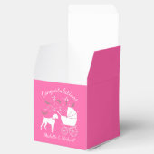 Boxer Dog Baby Dusche Pink Girl Geschenkschachtel (Geöffnet)