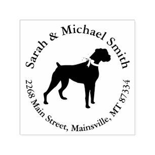 Boxer Dog Baby Dusche Welpe Grau Permastempel