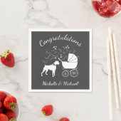 Boxer Dog Baby Dusche Welpe Grau Serviette (Beispiel)