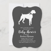 Boxer Dog Baby Duwer Gender Neutral Einladung (Vorderseite)