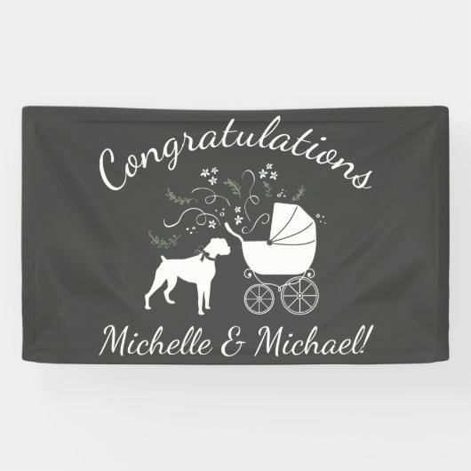 Boxer Dog Baby Shoppy Puppy Banner (Horizontal)