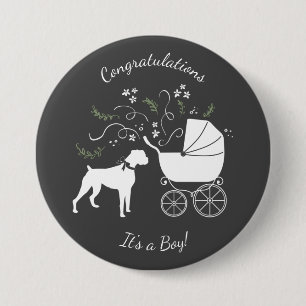 Boxer Dog Baby Shoppy Puppy Button