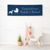 Boxer Dog Baby Shower Welpe Blue Boy Banner (Insitu)