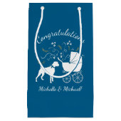 Boxer Dog Baby Shower Welpe Blue Boy Kleine Geschenktüte (Vorderseite)