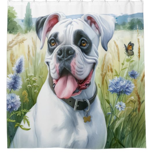 Boxer Dog Beauty Duschvorhang (Vorderseite)