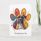 Boxer Dog Beileid Karte (Vorderseite)