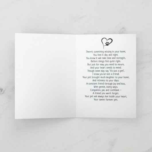 Boxer Dog Beileid Karte (Innenseite)