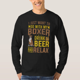 Boxer Dog Besitzer Ich Wollte einfach mit meinem B T-Shirt
