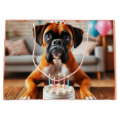 Boxer Dog Birthday Fun Große Geschenktüte (Vorderseite)