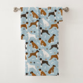 Boxer Dog Bones and Paws Bath Handtuch Set (Insitu)