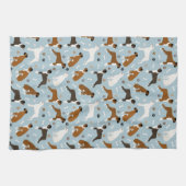 Boxer Dog Bones and Paws Küchentücher (Horizontal)