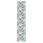 Boxer Dog Bones and Paws Kurz Table Runner Kurzer Tischläufer (Vorderseite)