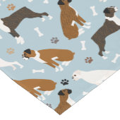 Boxer Dog Bones and Paws Kurz Table Runner Kurzer Tischläufer (Ecke)