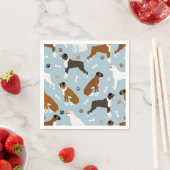 Boxer Dog Bones and Paws Napkins Serviette (Beispiel)