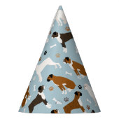 Boxer Dog Bones and Paws Party Hat Partyhütchen (Links)