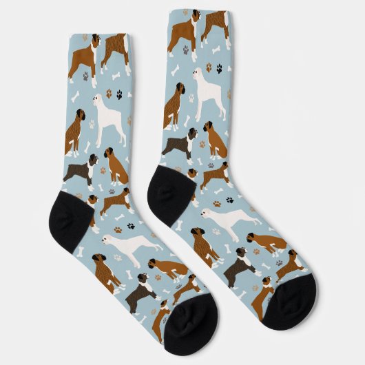 Boxer Dog Bones and Paws Socks Socken (Rechts)