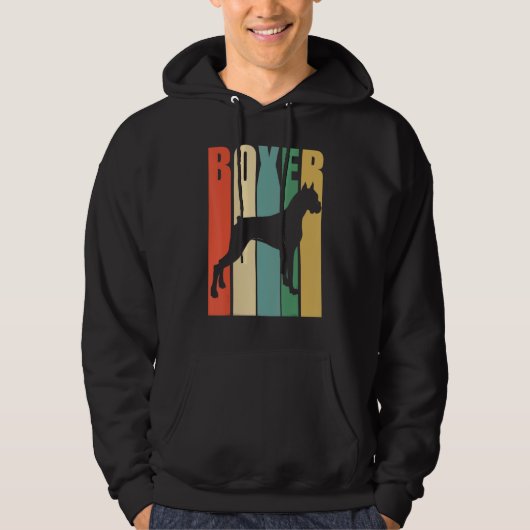 Boxer Dog Boxer Dog Retro Hoodie (Vorderseite)
