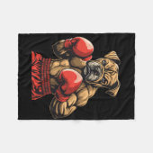 Boxer Dog Boxhandschuhe Grafik für Damen Mädchen Fleecedecke (Vorderseite (Horizontal))
