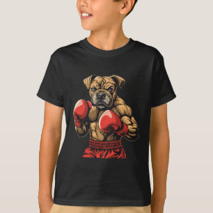 Boxer Dog Boxhandschuhe Grafik für Damen Mädchen T-Shirt