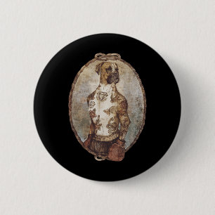 Boxer Dog Boxing Funny Boxer Art Box Club für Männ Button