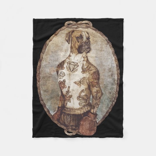 Boxer Dog Boxing Funny Boxer Art Box Club für Männ Fleecedecke (Vorderseite)