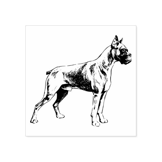 Boxer Dog Breed Gummistempel (Prägung)