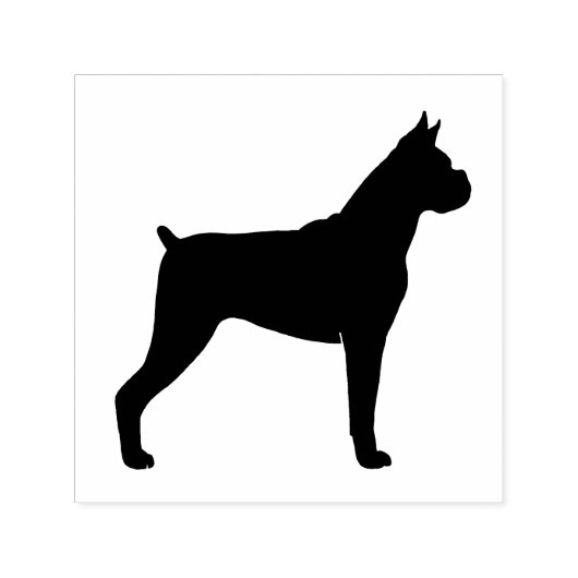 Boxer Dog Breed Silhouette Permastempel (Design)