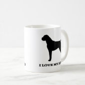 Boxer Dog Breed Silhouetten Custom Kaffeetasse (VorderseiteRechts)