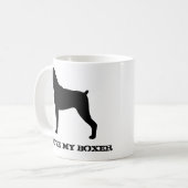 Boxer Dog Breed Silhouetten Custom Kaffeetasse (Vorderseite Links)