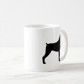 Boxer Dog Breed Silhouetten Kaffeetasse (VorderseiteRechts)