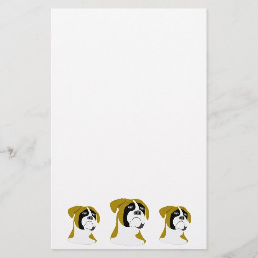 Boxer Dog Briefpapier (Vorderseite)