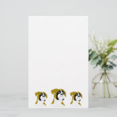 Boxer Dog Briefpapier (Stehend Vorderseite)
