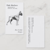 Boxer Dog Business Visitenkarte (Vorne/Hinten)