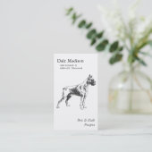 Boxer Dog Business Visitenkarte (Stehend Vorderseite)