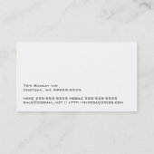 Boxer Dog Business Visitenkarte (Rückseite)