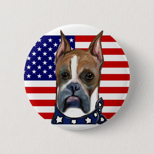 Boxer Dog Button (Vorderseite)
