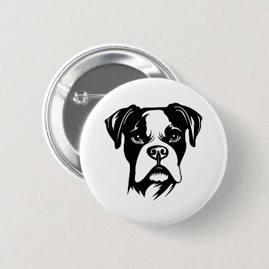 Boxer Dog Button (Vorne & Hinten)