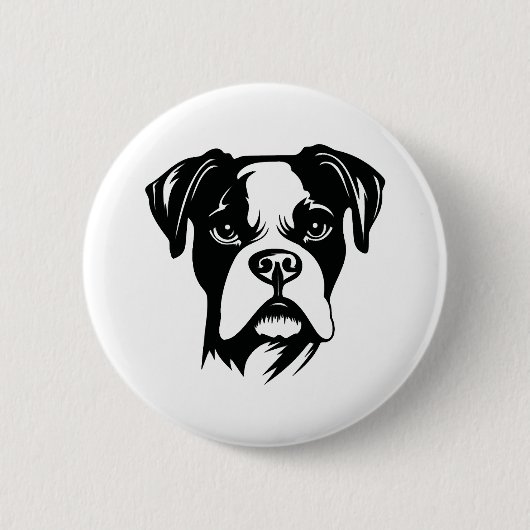 Boxer Dog Button (Vorderseite)