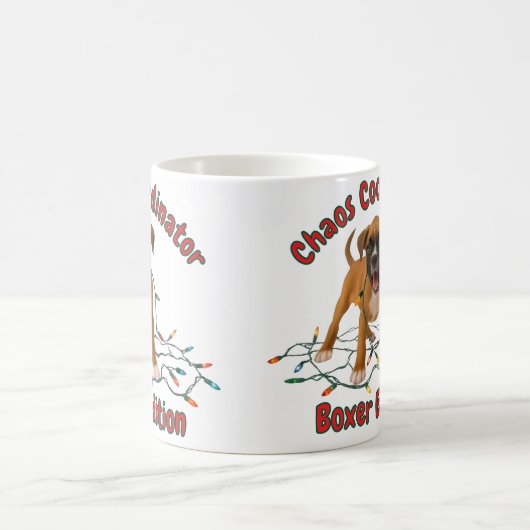 Boxer Dog Chaos Coordinator Verwandlungstasse (Mittel)