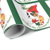 Boxer Dog Christmas Geschenkpapier (Rolleneckpunkt)