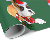 Boxer Dog Christmas Geschenkpapier (Rolleneckpunkt)