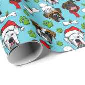 Boxer Dog Christmas Geschenkpapier (Rolleneckpunkt)