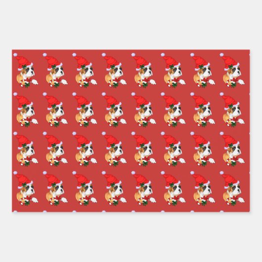Boxer Dog Christmas Geschenkpapier Set (Vorderseite)