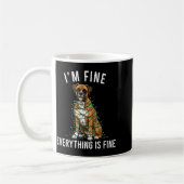 Boxer Dog Christmas I'm Fine Everything Is Fine  Kaffeetasse (Links)